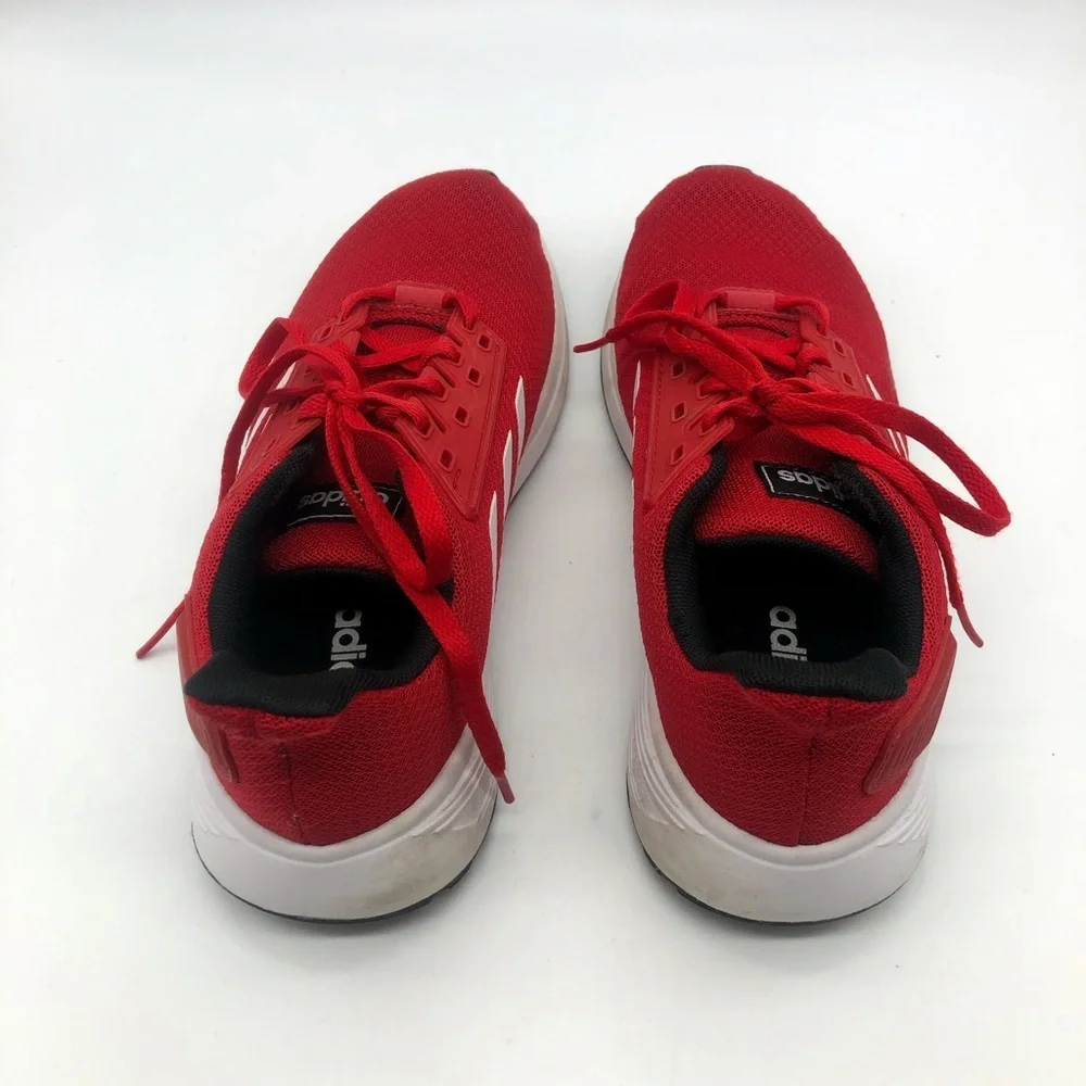 Adidas red running shoe
